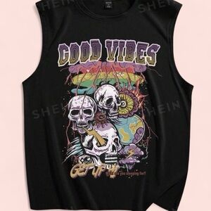 SHEIN Black Sleeveless Tee